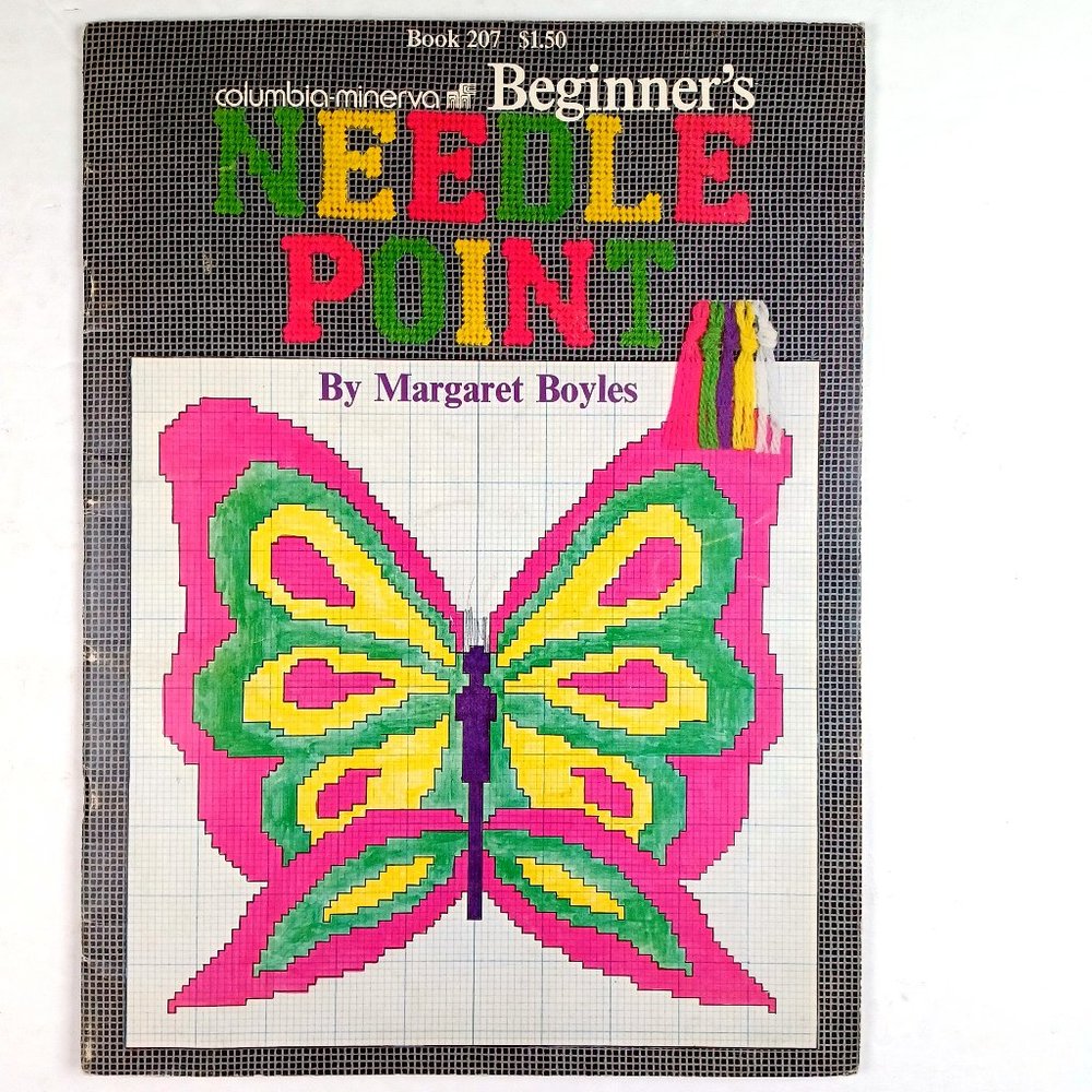 Beginner's Needlepoint Margaret Boyles Columbia Minerva Book 207 36 Pages 1972 - Picture 1 of 16